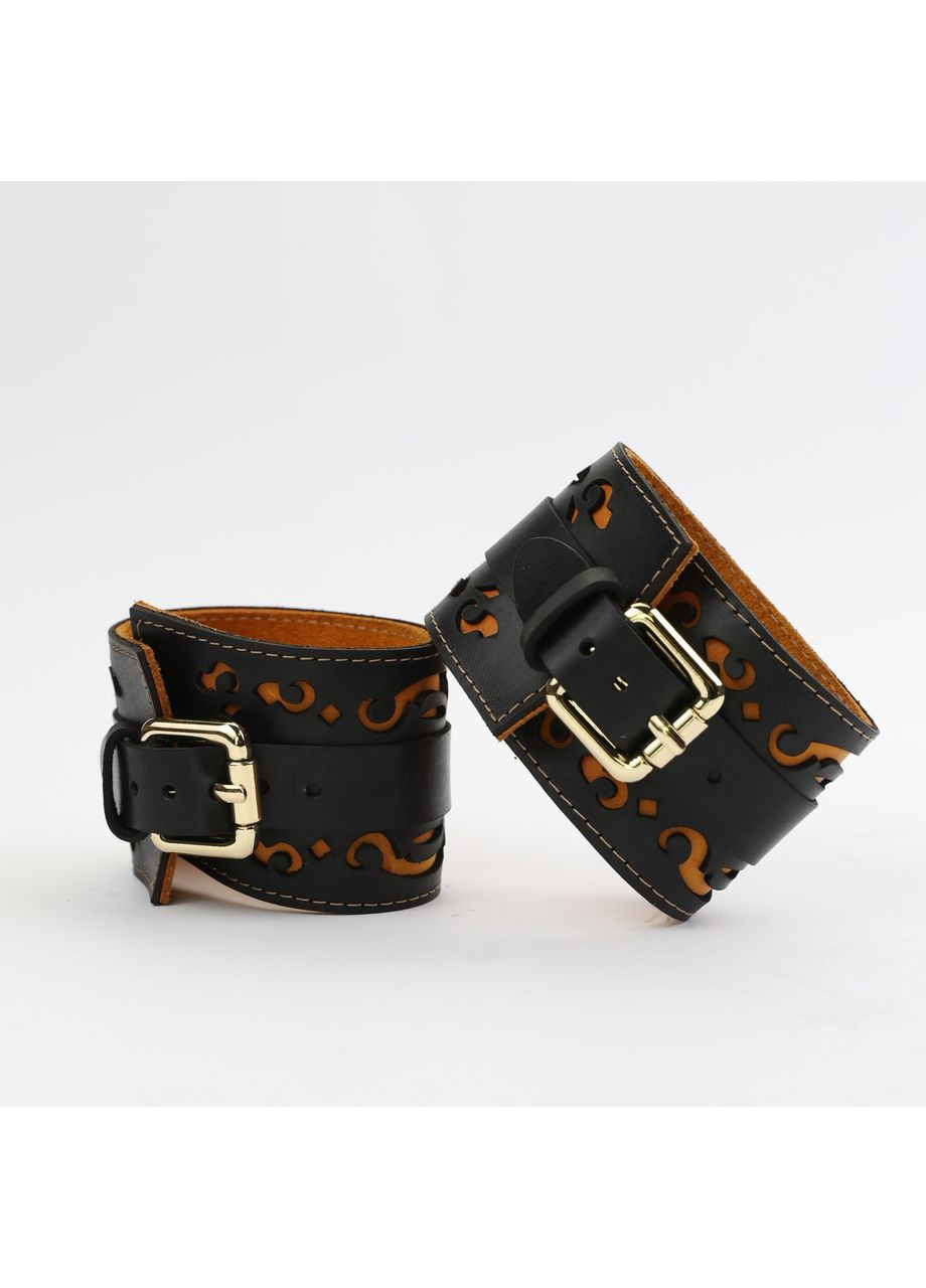 Шкіряні ажурні наножники Premium LC-6 жовті Edena (367268641)