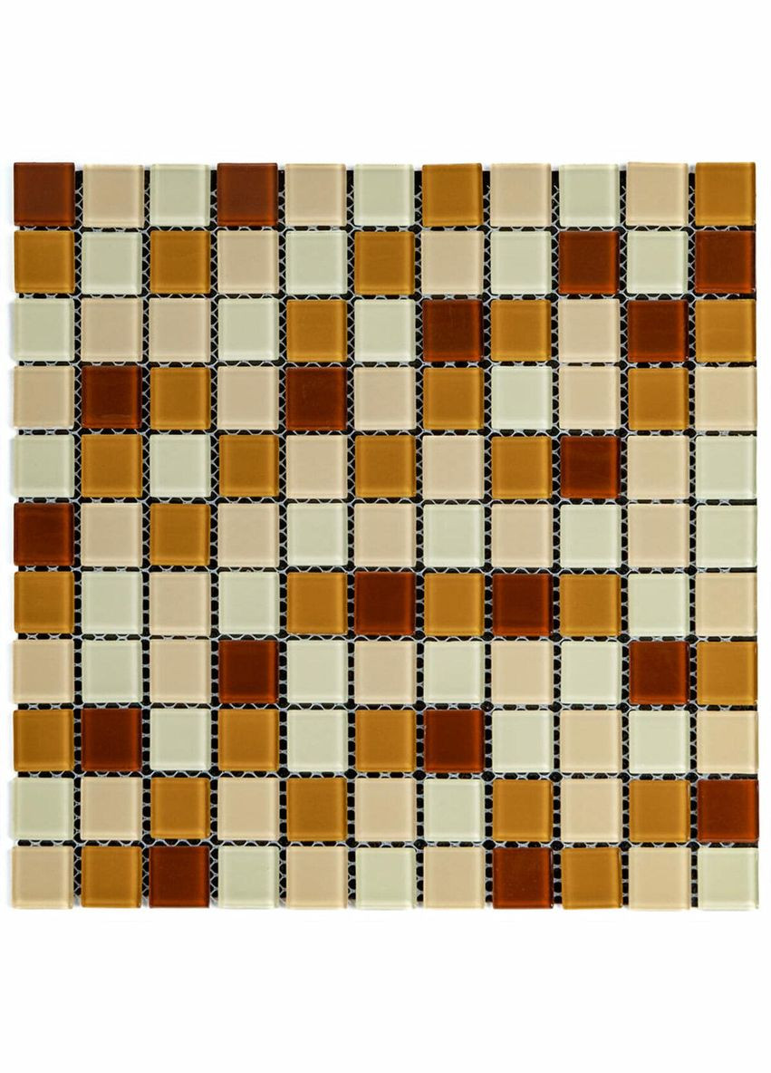Мозаика из декоративного стекла коричневая 298х298х4,5мм 3DPanda-2363 Sticker Wall (323155153)