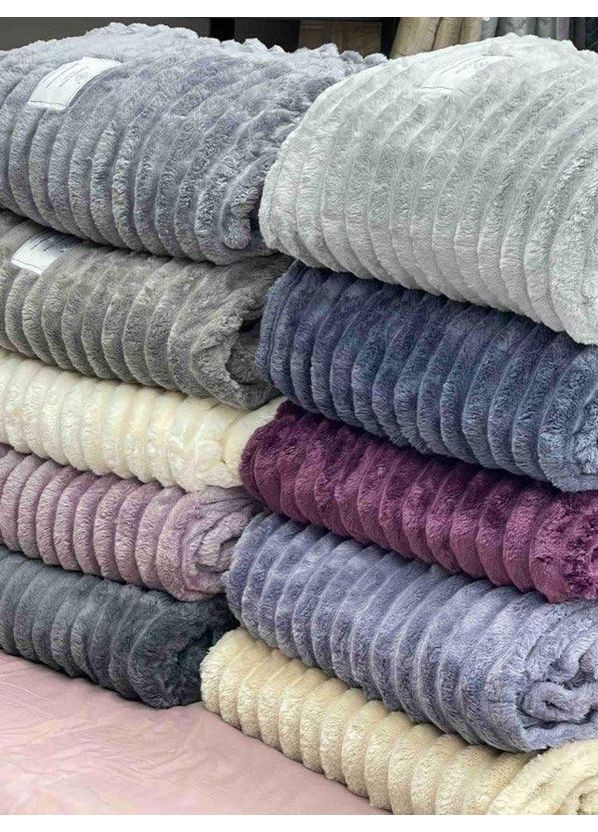 Пухнастий плед-покривало Королівський,, Євро, 200x220 см Сірий Євро Colorful Home Шарпей (363131238)