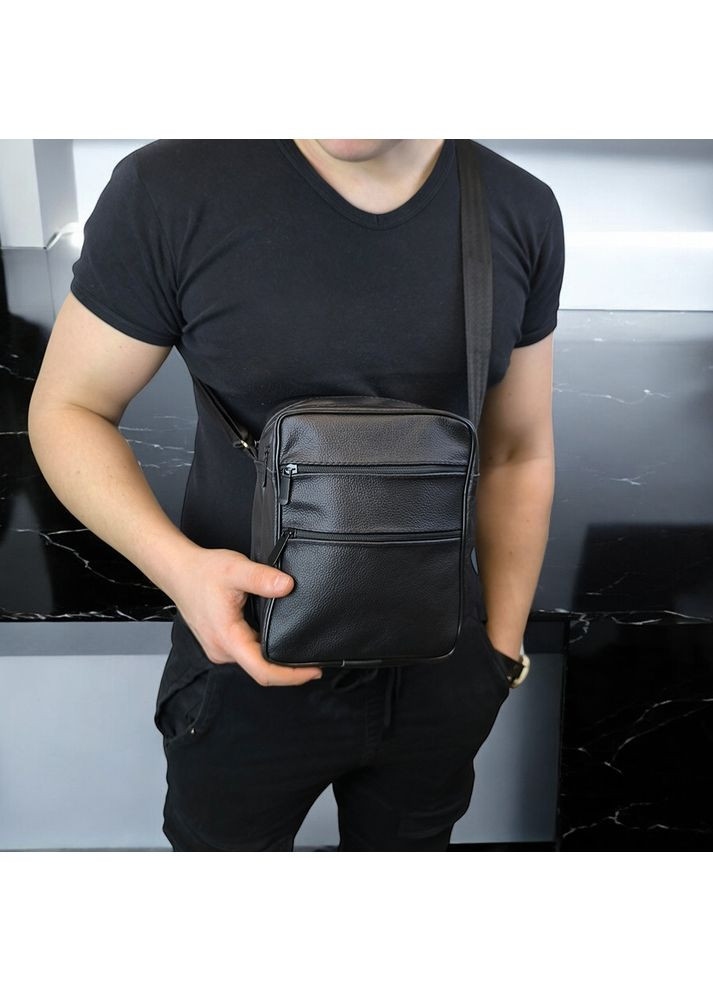 Стильная мужская кожаная сумка через плечо – премиальное качество и емкость, большая мужская сумка No Brand (365812998)