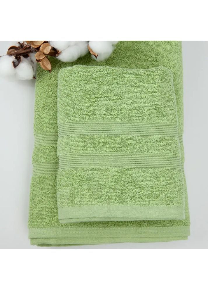 Хлопковое полотенце для тела 70*140 см, 500 г/м2 Tender Touch Салатовый (2535070140) ТЕП однотонный салатовый