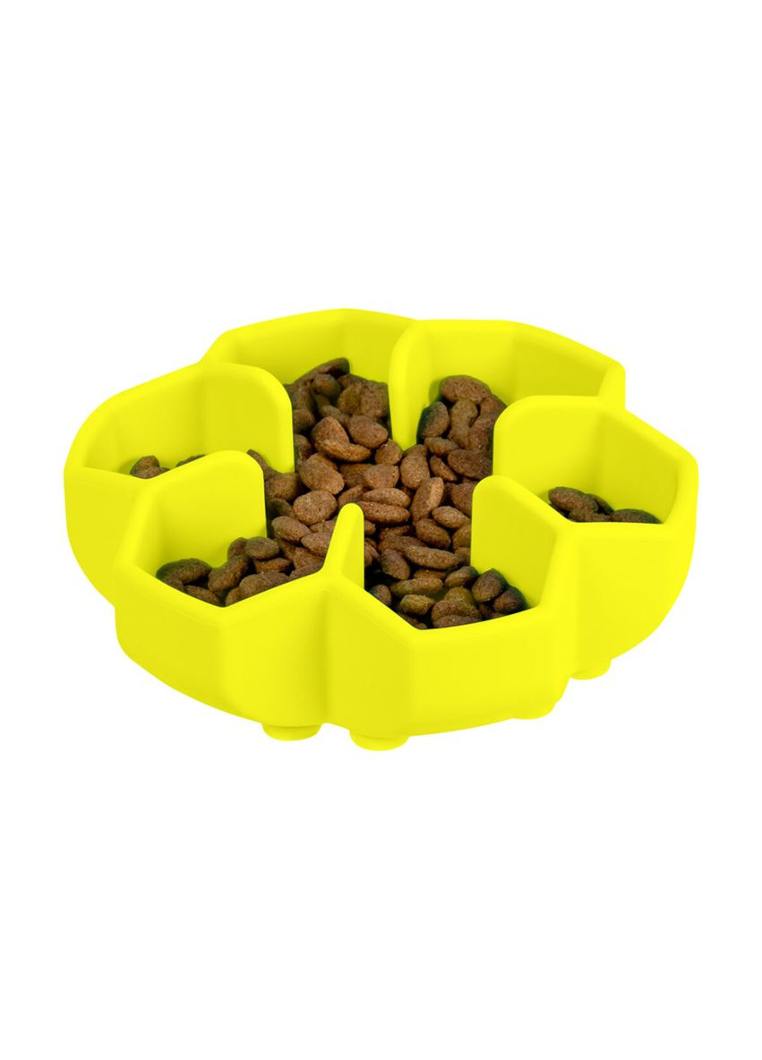 Миска для повільного харчування Silicone, 750 мл, жовтий WAUDOG (323205450)
