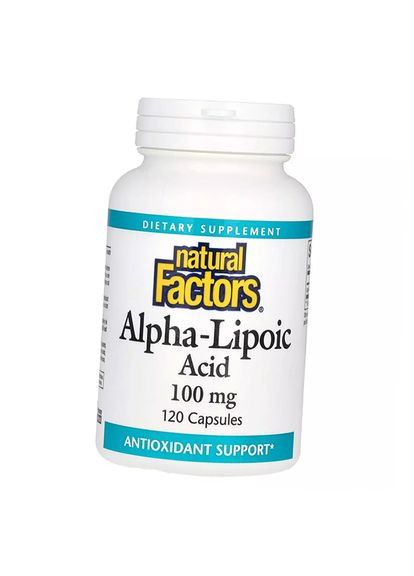 Альфа Липоевая кислота, Alpha-Lipoic Acid 100, 120капс (70406003) Natural Factors (360620509)