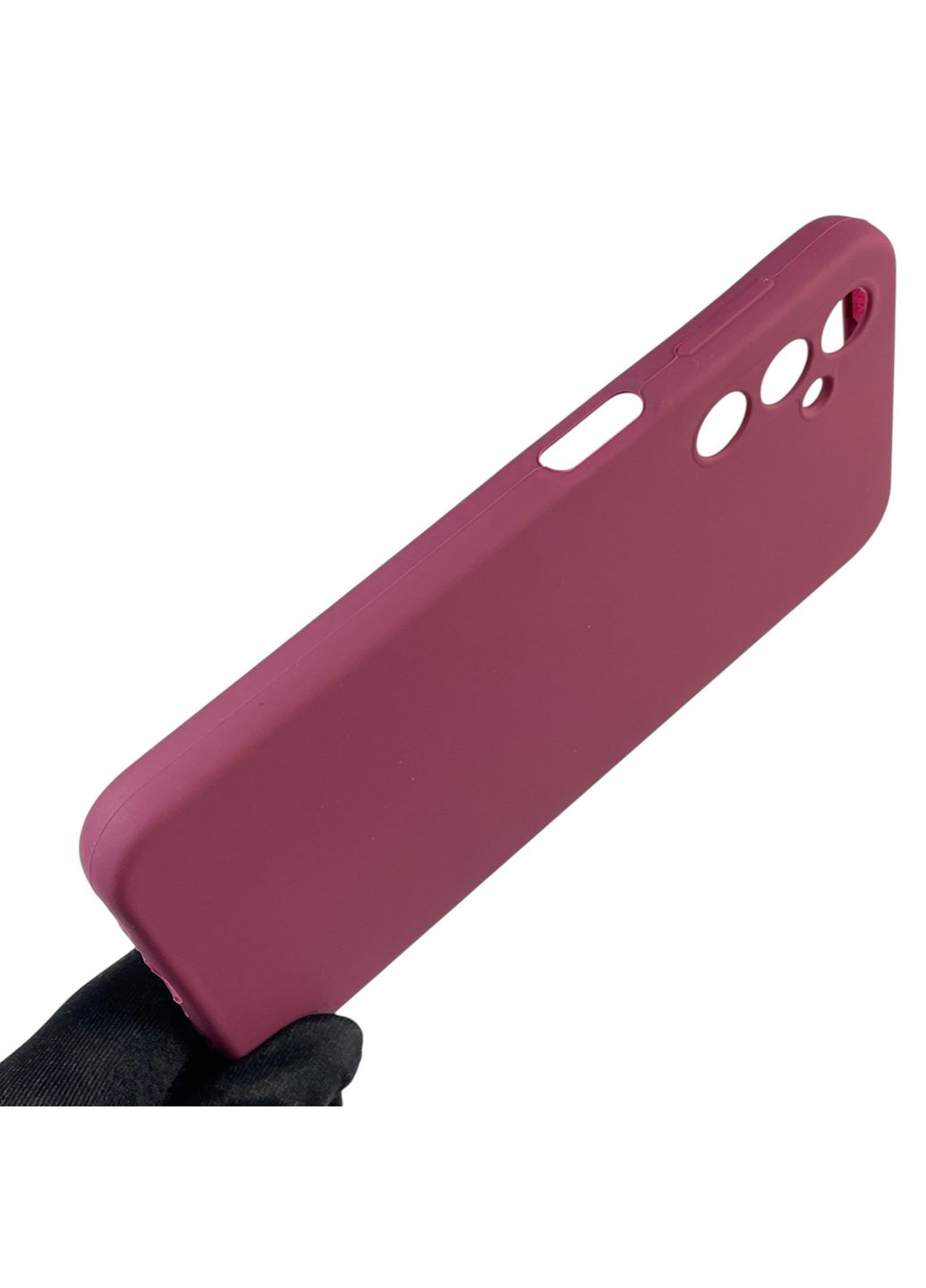 Чохол для Galaxy A24 (SM-A245F) силіконовий з мікрофіброю нековзний на самсунг а24 бордовий Samsung (366018923)