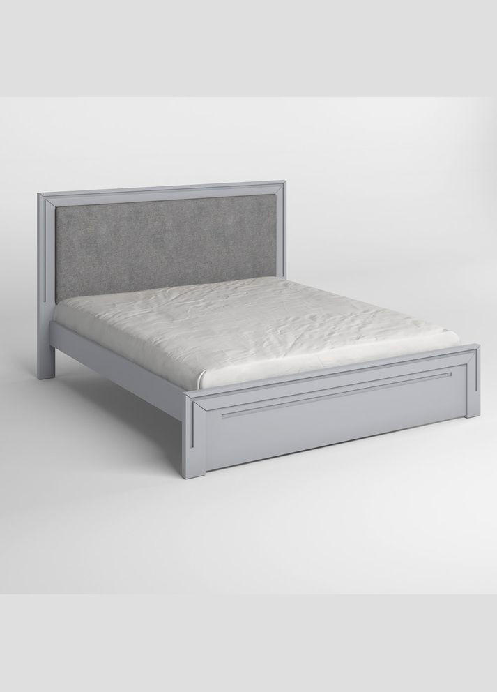 Двоспальне дерев'яне ліжко Торонто Т4 (RAL7040)/Аляска 93 (сірий) 140х200 см (MBG-9034) Mebigrand (368278347)