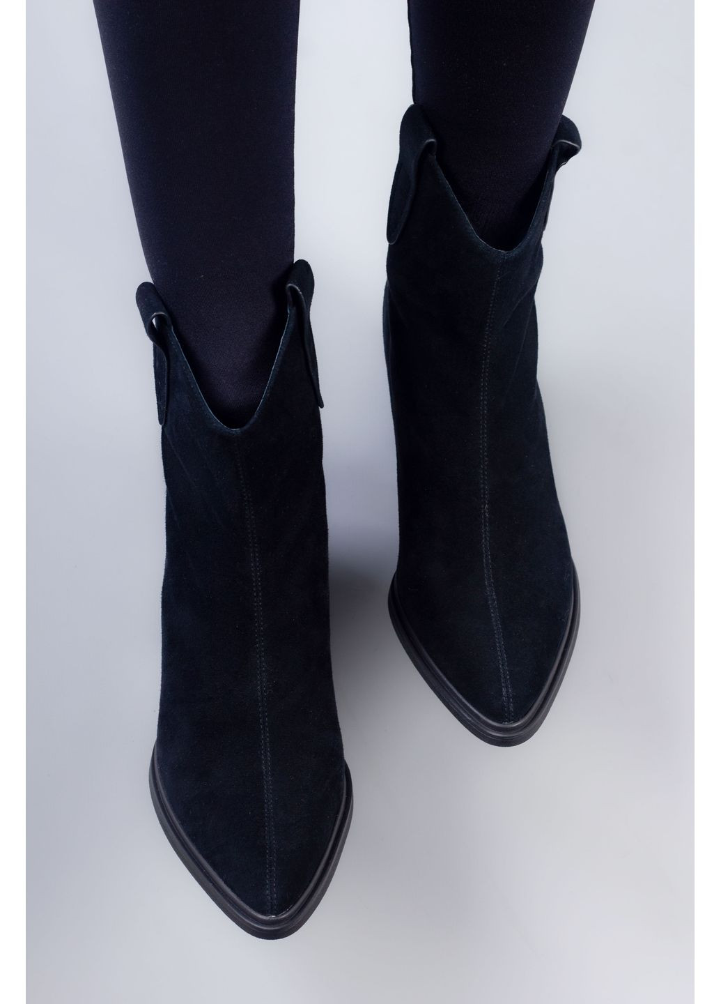 ботинки женские a2m1152-56-1 натуральная замша черные 346564 Where Uwear