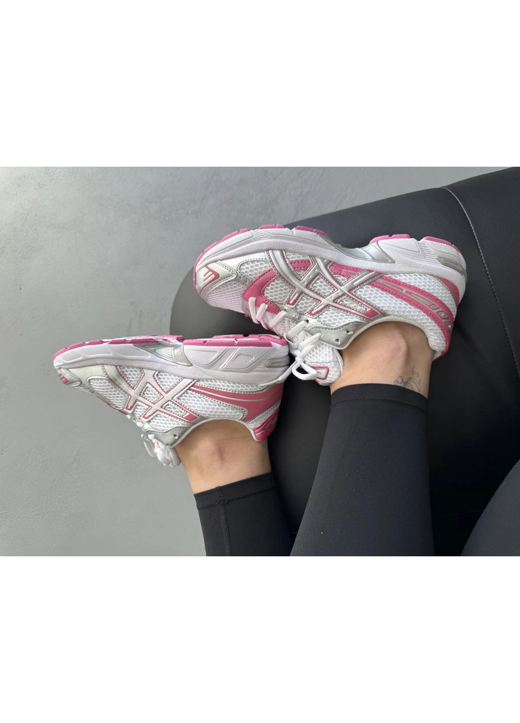 Білі літні кросівки asics gel-1130 white/pink асікс гель 1130 No Brand