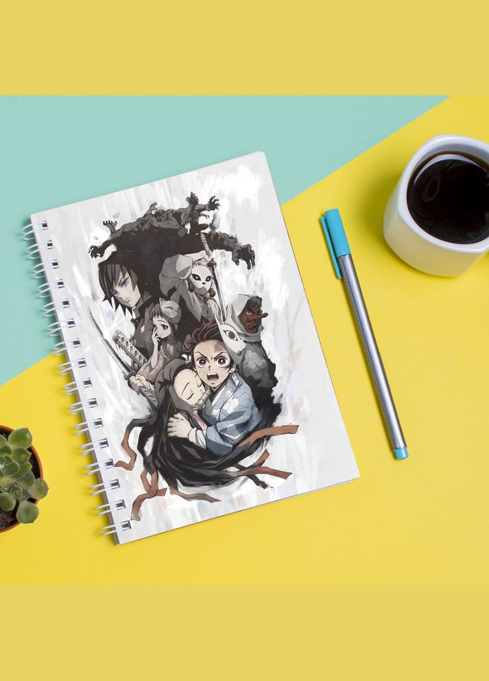 Скетчбук (Sketchbook) з принтом "Demon Slayer-Клинок, що розсікає демонів 9" Кавун блокнот для малювання (316133384)