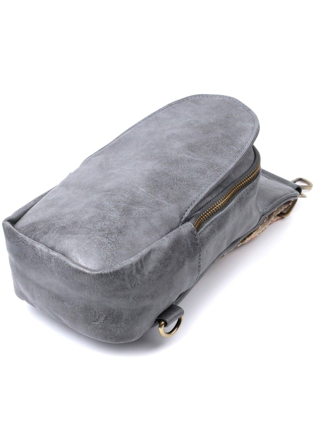 Модна сумка через плече в модному кольорі з екошкіри 22792 Сірий Vintage (303877218)