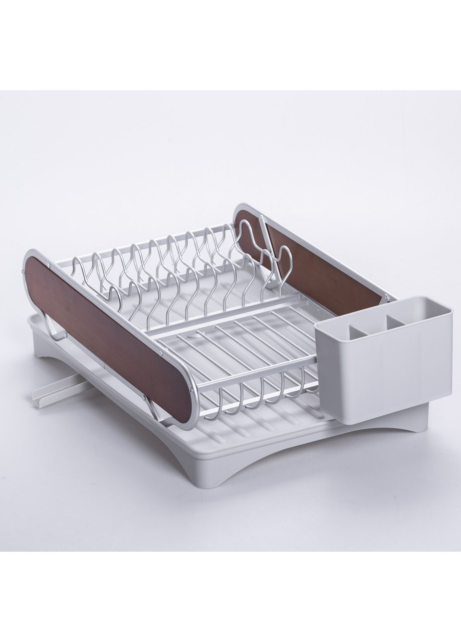 Сушарка для посуду алюмінієва з піддоном пластиковим 47x29x13 см HP-46-9-A Yiwu (371787438)