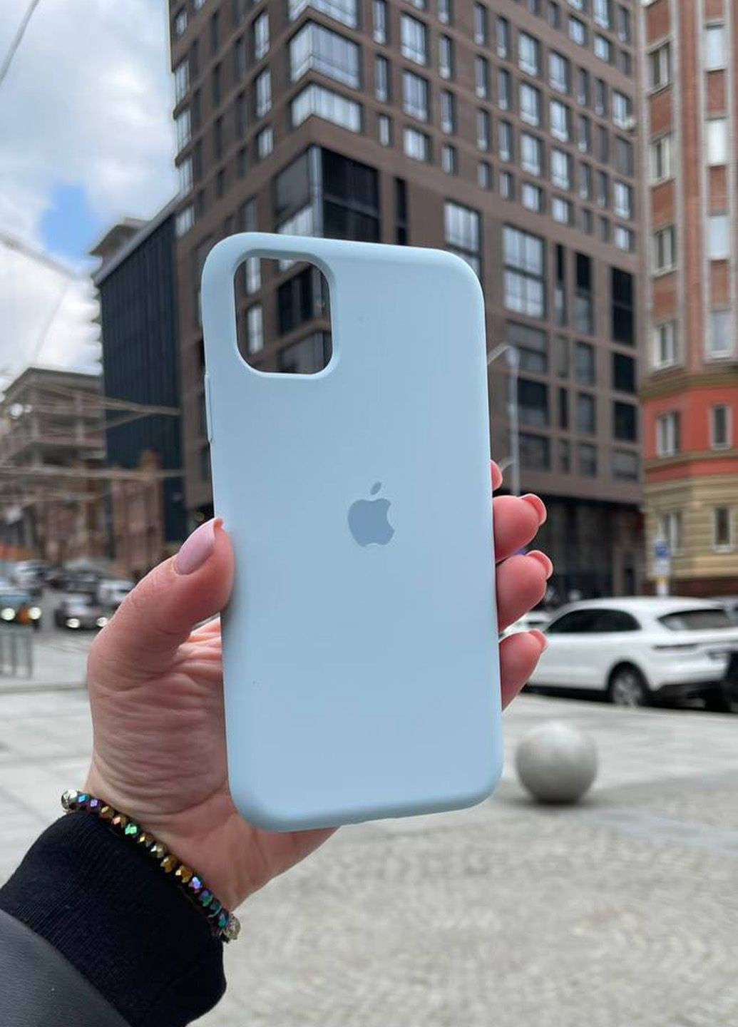 Чехол для iPhone 11 Pro Max голубой Sky Blue Silicone Case силикон кейс No Brand (289754079)