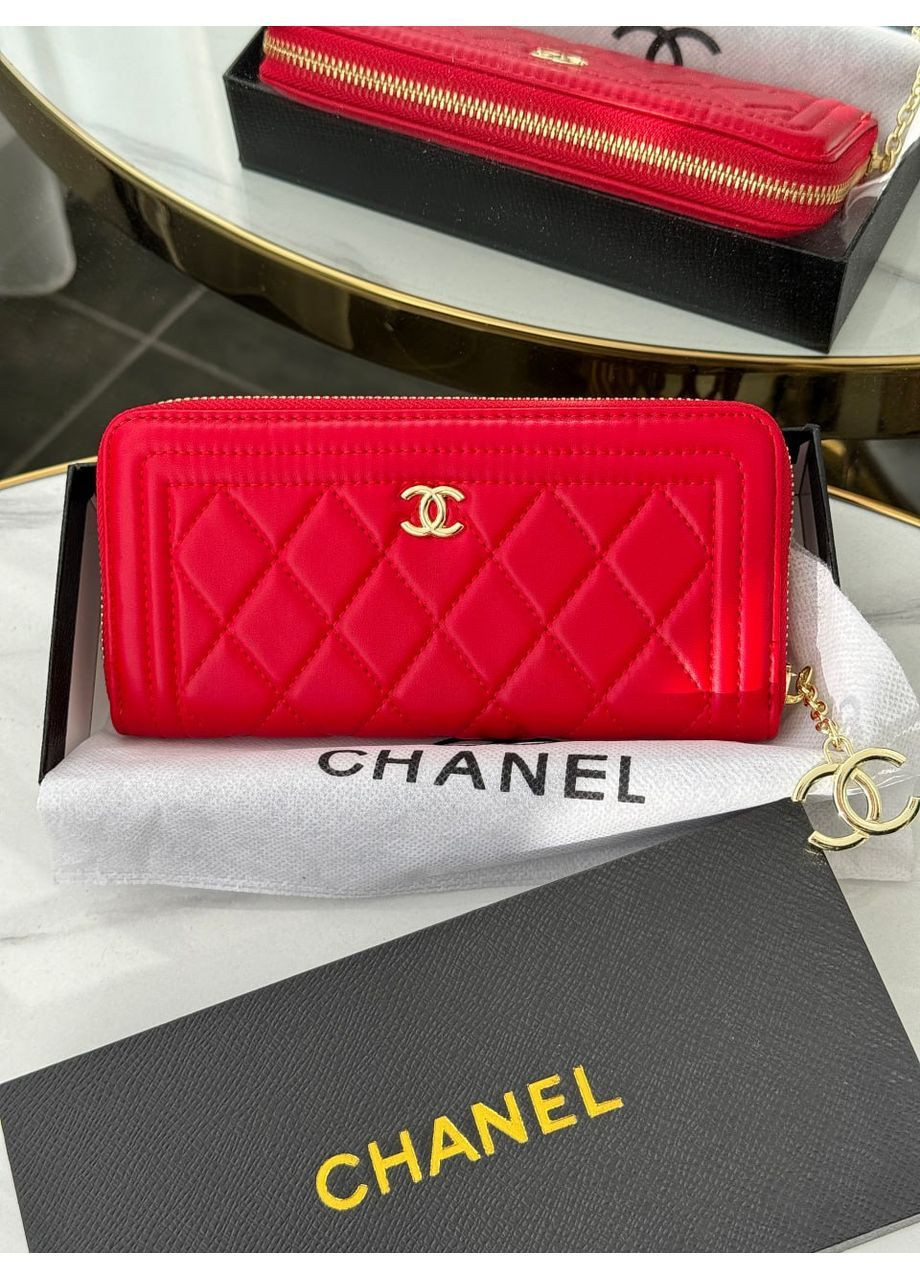 Кошелек Chanel большой красный No Brand (366528188)