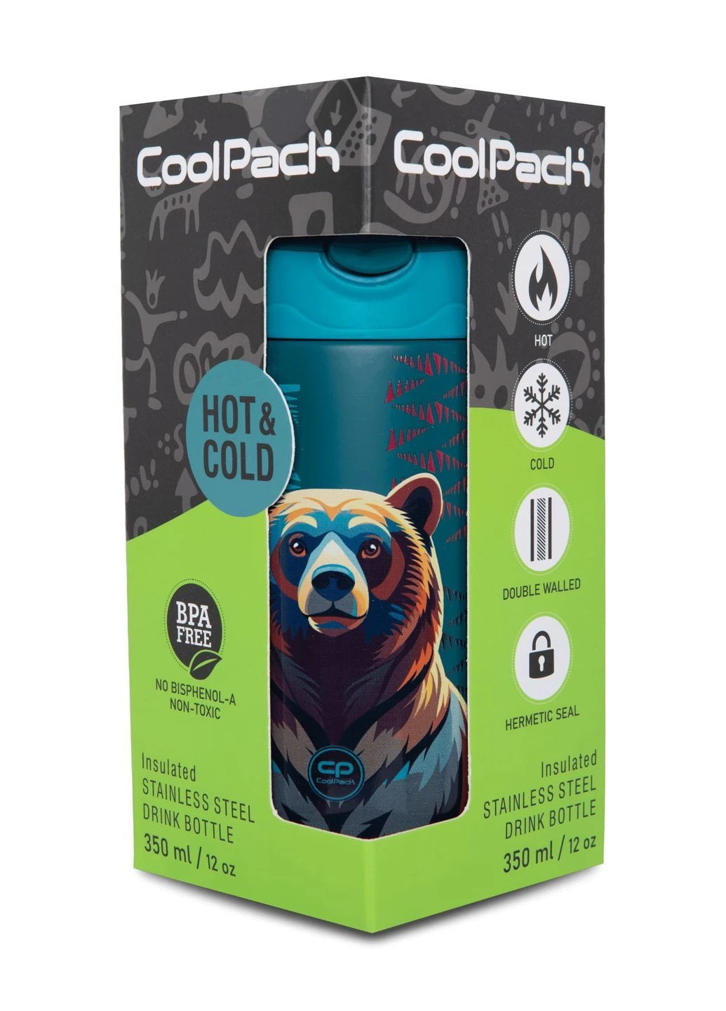 Бутылка BONO BEAR для воды 350 мл металлическая CoolPack (399769505)