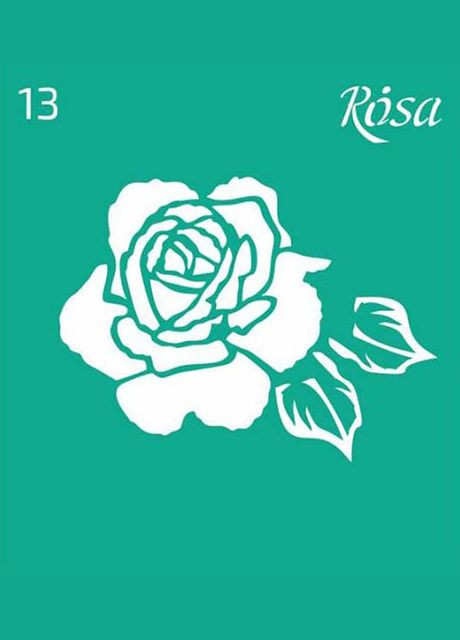 Трафарет багаторазовий самоклеючий № 13 Квіти 9 х 10 см (3625113) Rosa (342121684)