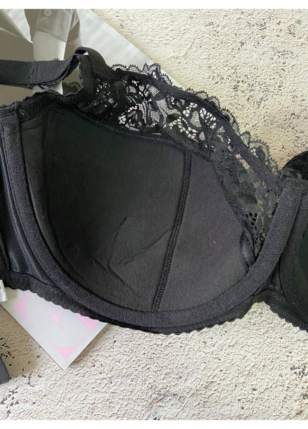 Чорний бюстгальтер великого розміру на чашку h чорний Lanny Mode