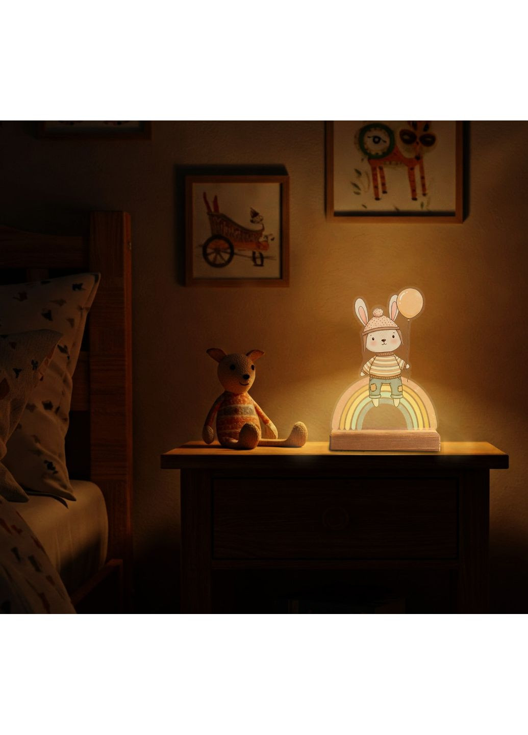 Ночник Зайка с регулировкой света через пульт ДУ CASE CONTROL (355397879)