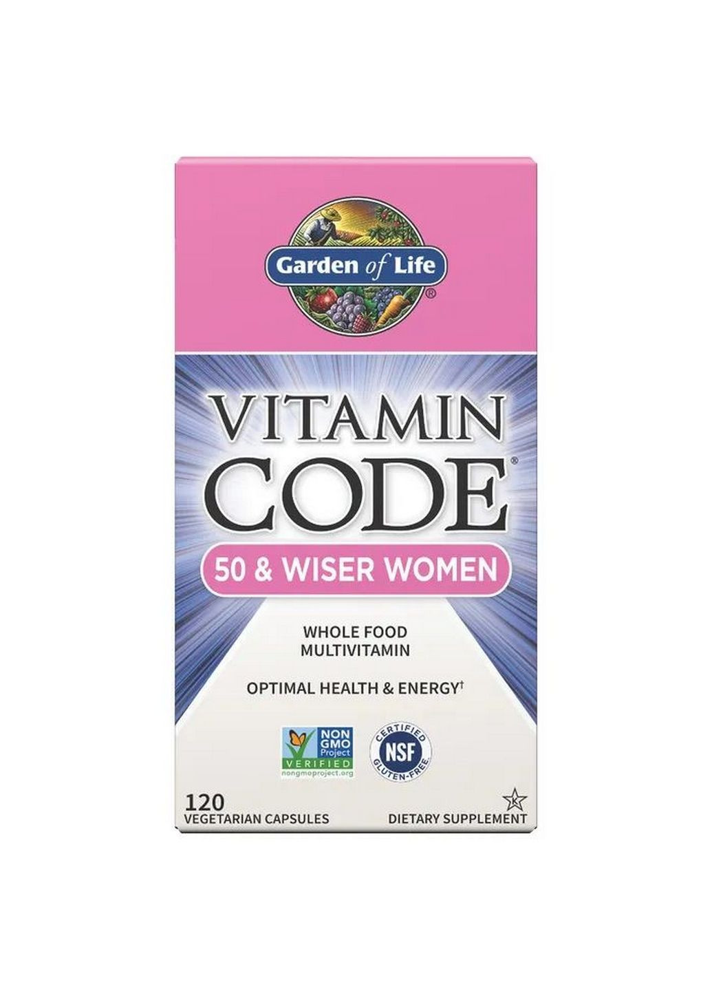 Витамины и минералы Vitamin Code 50 & Wiser Women, 120 вегакапсул Garden of Life (293482271)