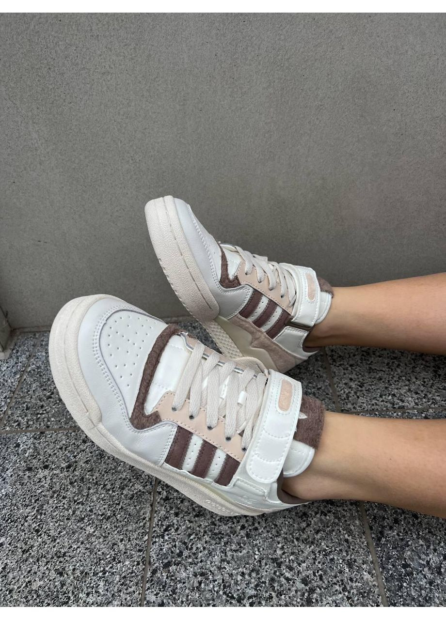 Білі Осінні кросівки чоловічі adidas low forum 8 адідас No Brand