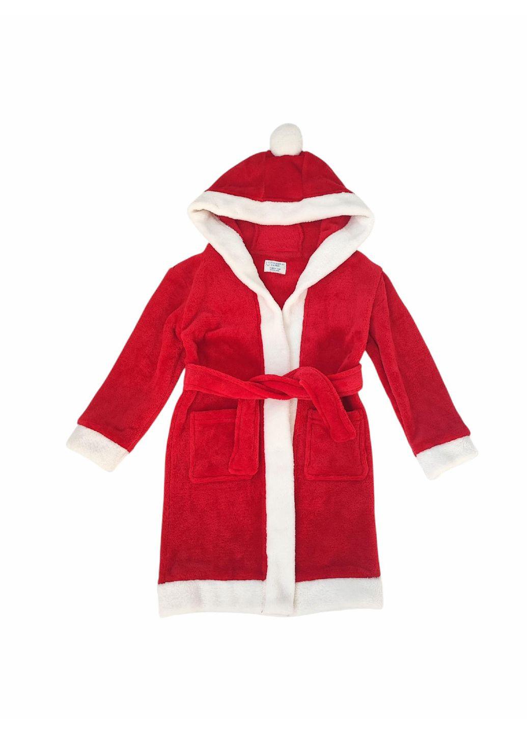 Комбинированная зимняя детская теплая новогодняя пижама (кофта + штаны + халат) для мальчика кремова/красная (25101048) кофта + брюки Primark