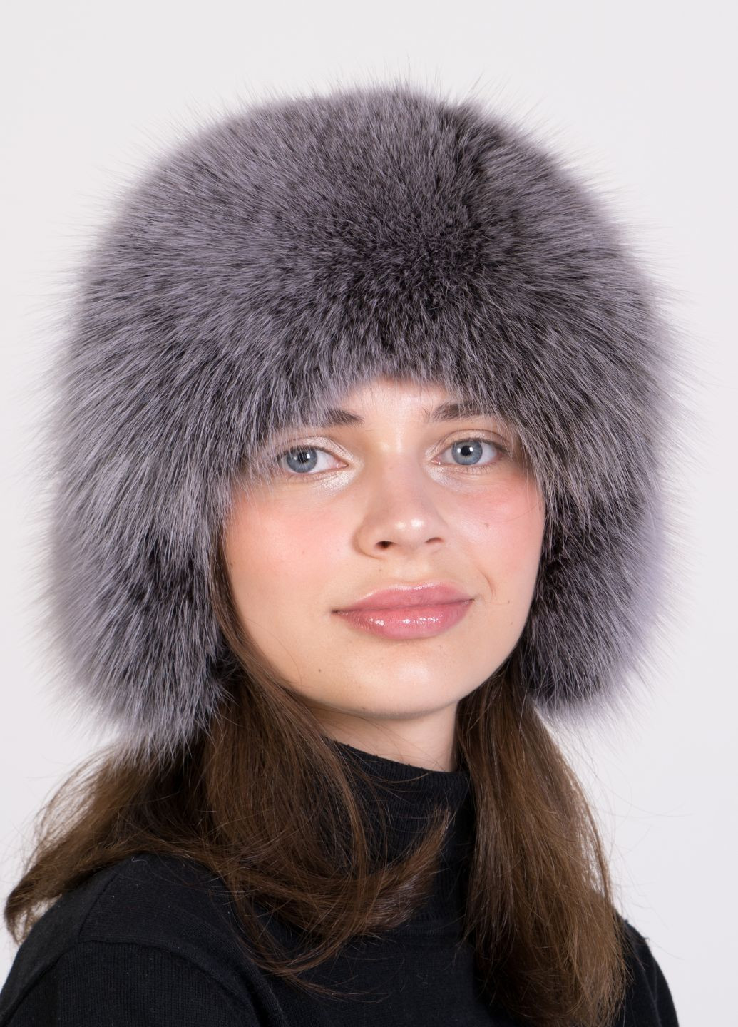 Женская меховая шапка ушанка из натурального меха песца Меховой Стиль Зимушка (297393347)