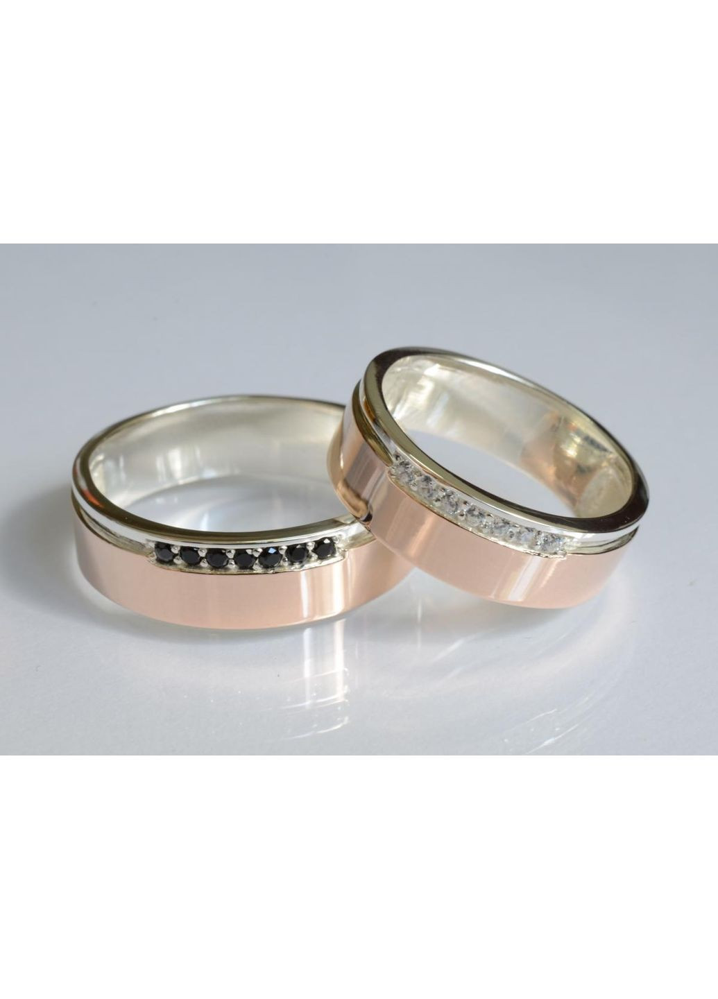 Обручка срібло з золотом Silver Style (367112355)