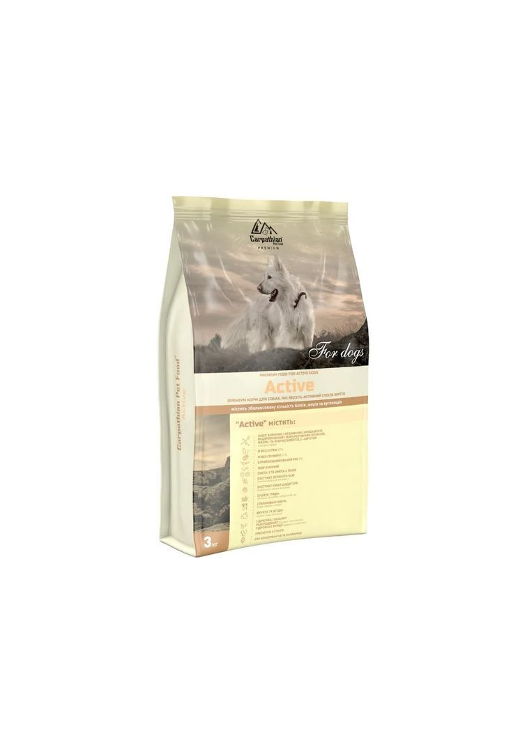 - Active Для взрослых собак всех пород, ведущих активный образ жизни Carpathian Pet Food Active Для дорослих собак всіх порід (377198332)