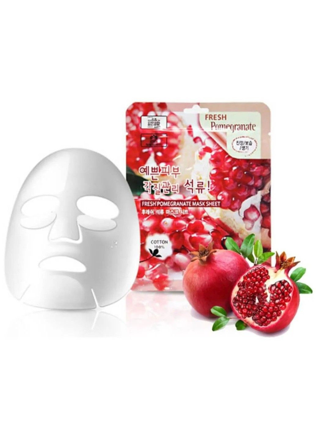 Маска для лица тканевая Экстракт граната Fresh Pomegranate Mask Sheet, 23 мл 3W Clinic (285813639)