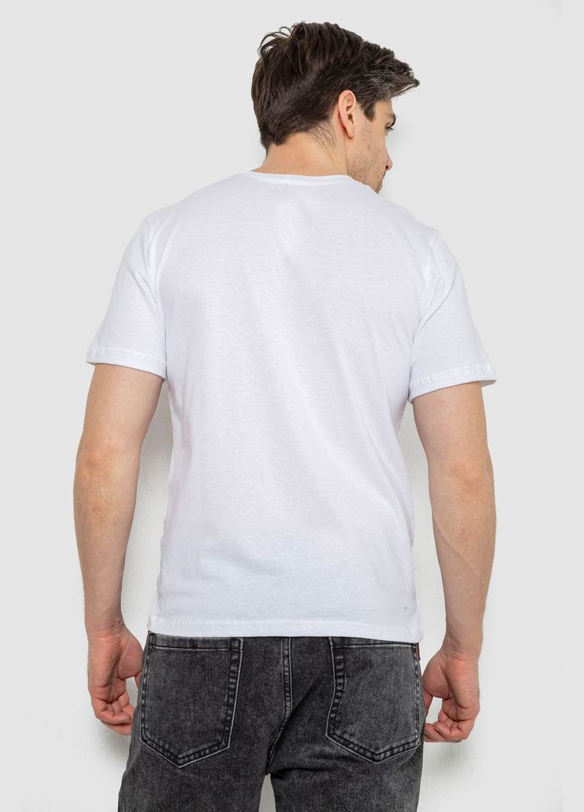 Біла футболка чоловіча з принтом з коротким рукавом Sport Line Футболка