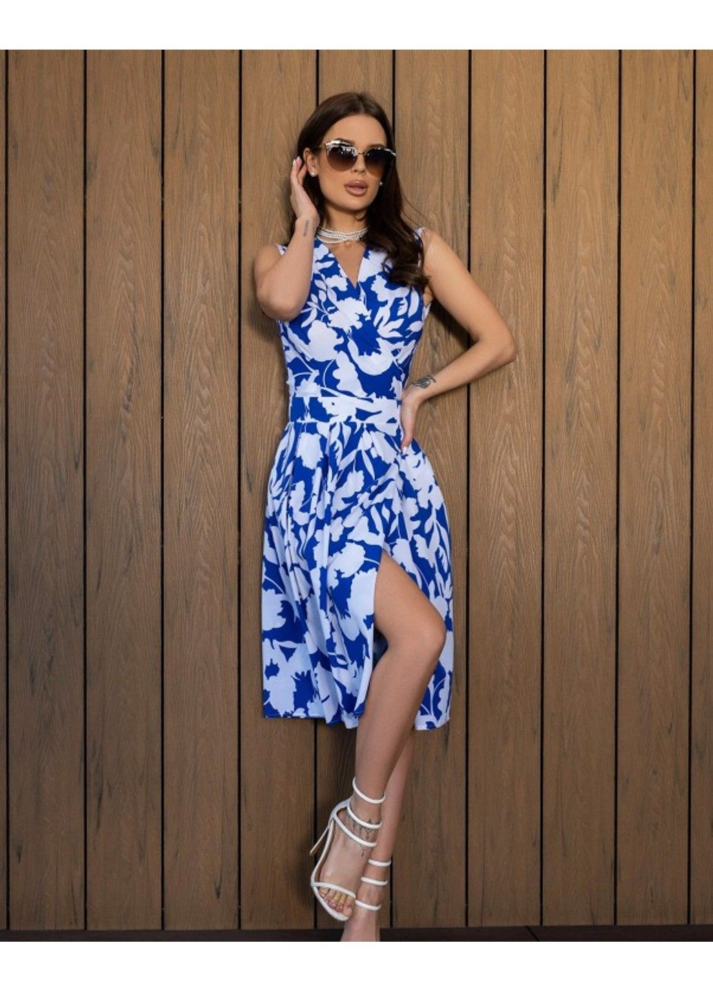 Синя повсякденний сукні 14688 синій ISSA PLUS