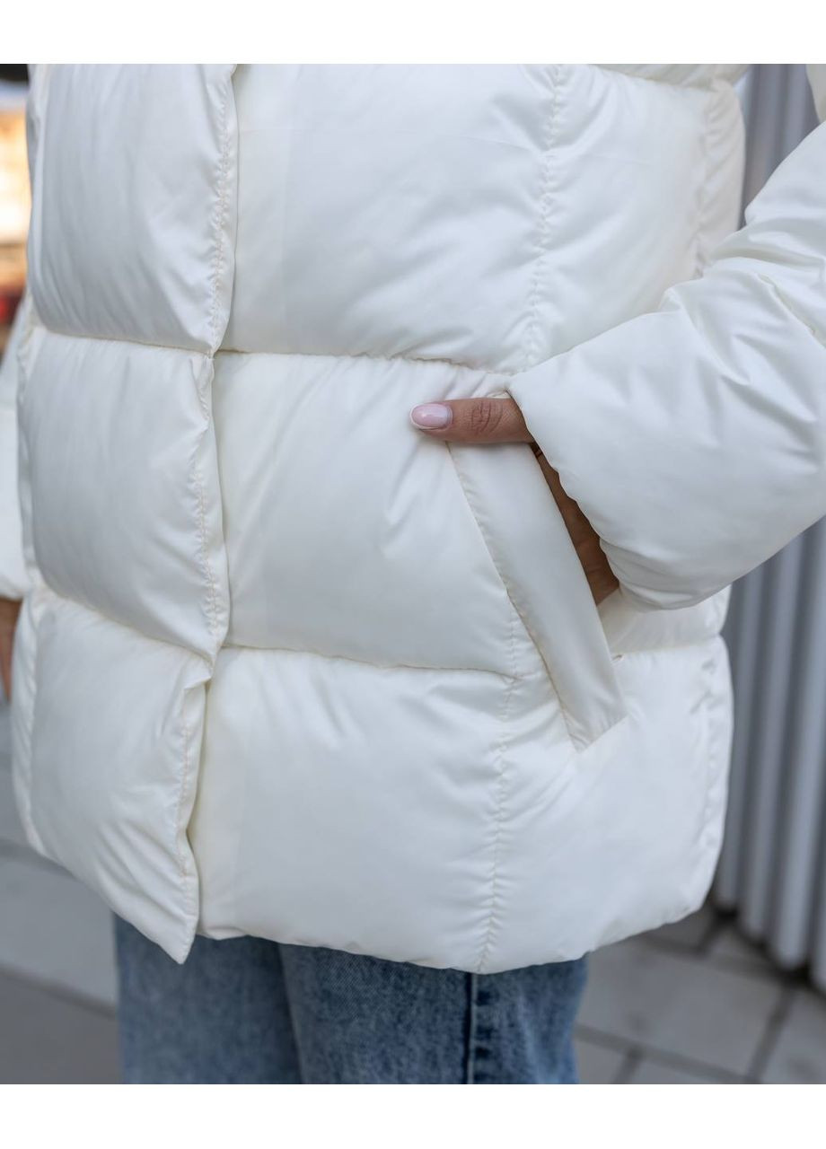 Молочный зимний Пуховик Geran