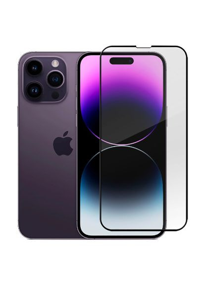 Скло захисне (707968) BeCover Apple iPhone 14 Pro Black (366656867)