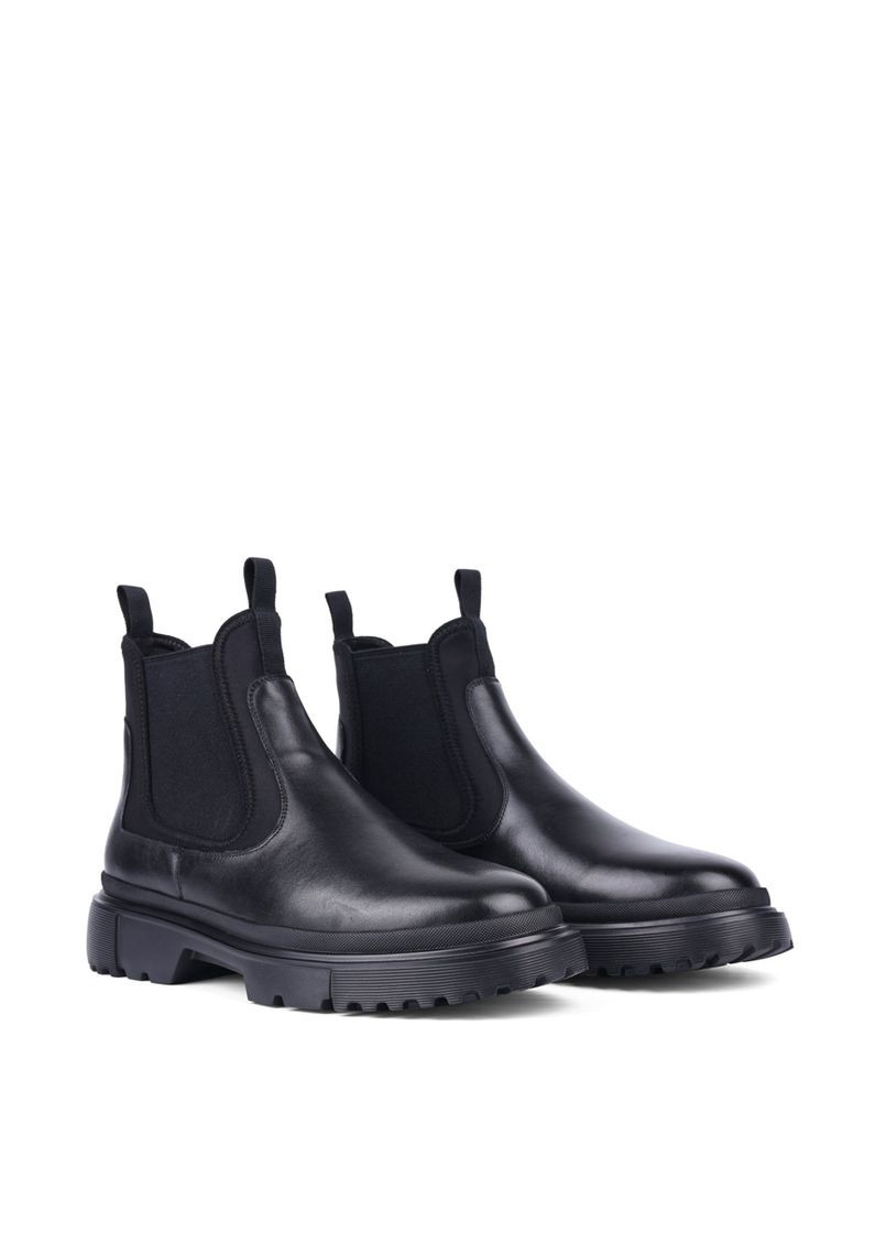 Черные осенние мужские ботинки dh2412-108-751r черная кожа Miguel Miratez