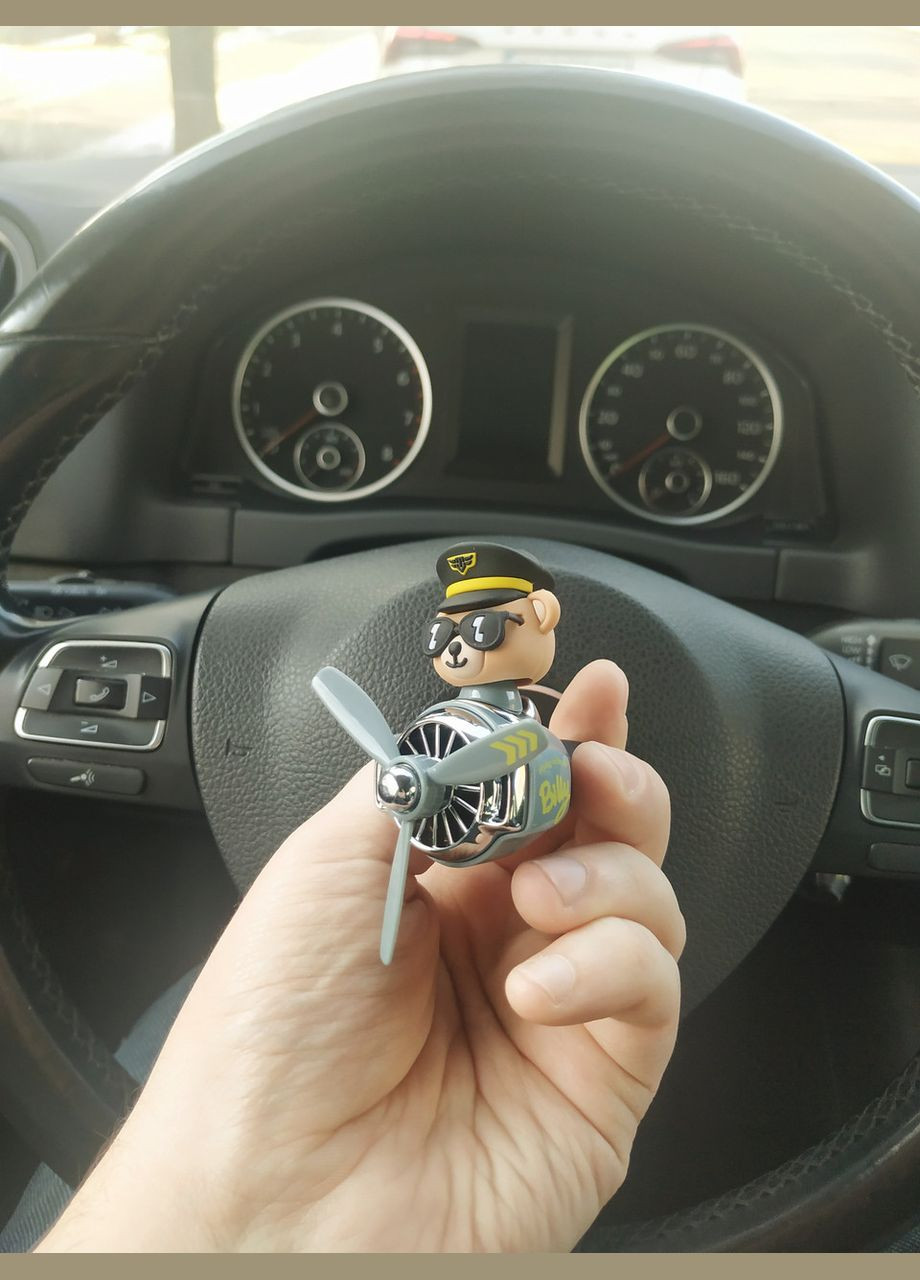 Автомобильный Ароматизатор Bear Мишка Пилот беж многоразовый на пружине Pilot (322463285)
