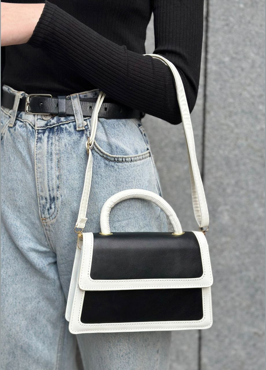 Жіноча чорна сумка 3813 крос-боді No Brand (306709478)