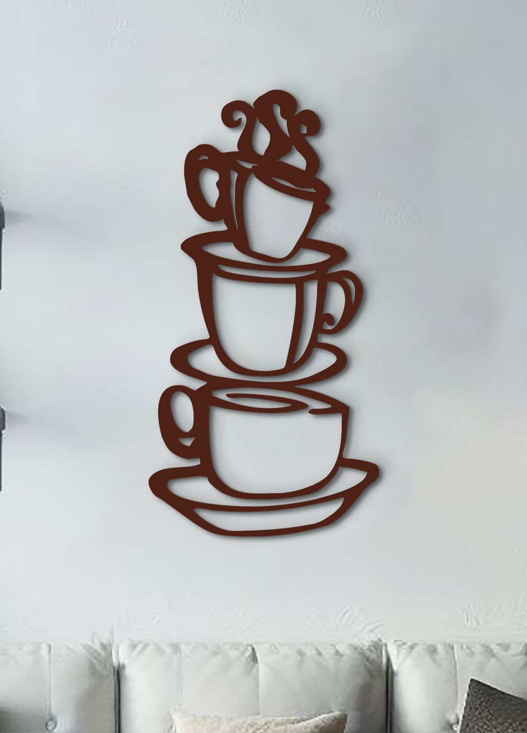 Современная картина на кухню, декор для комнаты "Хороший кофе", декоративное панно 50х25 см Woodyard (291843146)