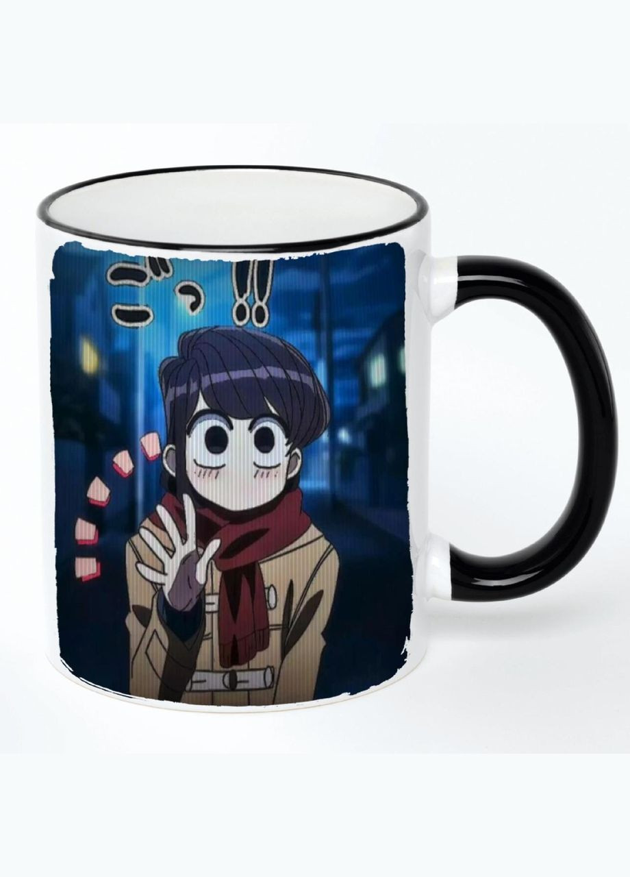 Чашка У Коми сан проблемы с общением Аниме #002 (кружка, кружка) Белая с черной ручкой 330 мл No Brand (322712734)