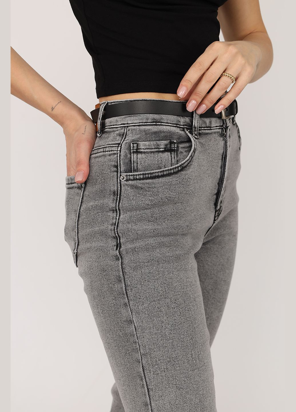 Джинси mom жіночі колір сірий CB-00270124 Yuki - (323142694)