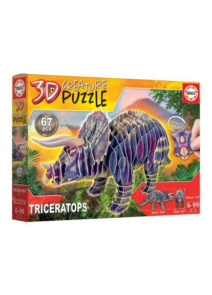 Пазл (6337223) Educa 3D Трицератопс 67 елементів (366155598)