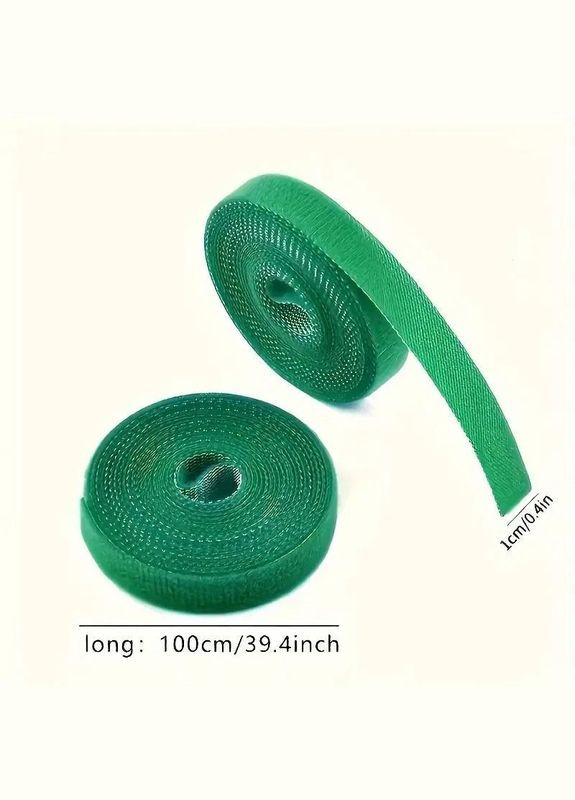 Набор садовых лент липучек для подвязки растений, кустов и деревьев, 10 шт по 1 м, зеленый (R051401) No Brand (330778840)