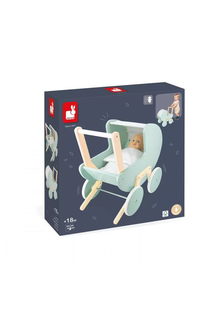 Коляска для куклы мятная Janod (315604334)