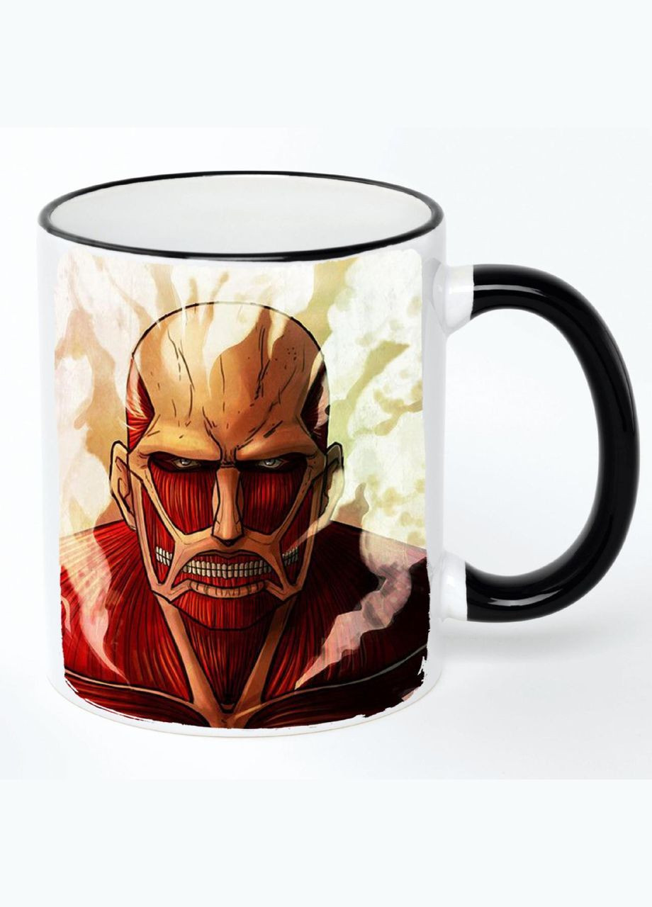 Чашка Атака Титанов Аниме #008 (кружка, кружка) Белая с черной ручкой 330 мл No Brand (322716331)