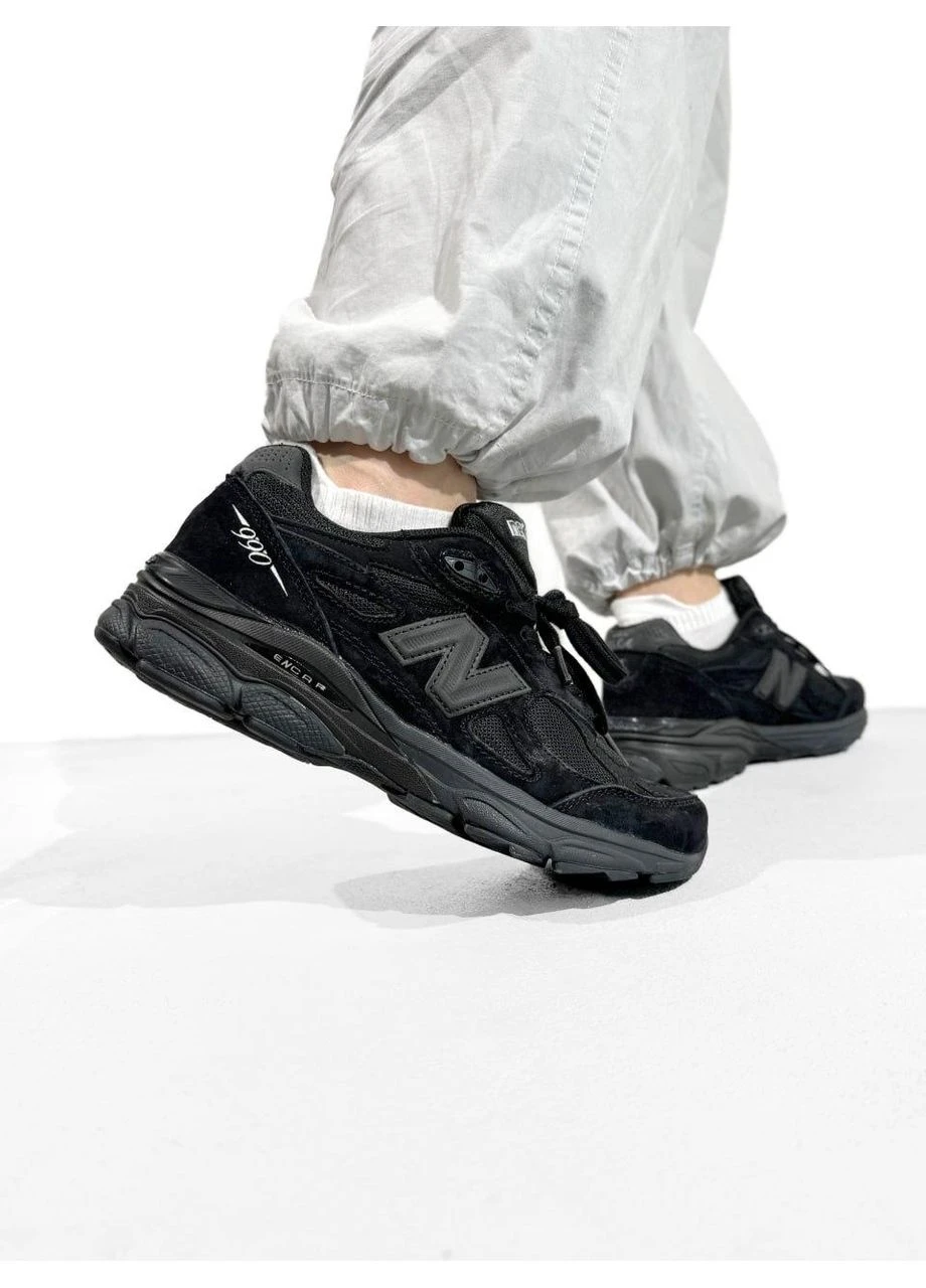 КРОСІВКИ ЖІНОЧІ NEW BALANCE 990 TRIPLE BLACK НЬЮ БЕЛАНС 990 No Brand чорні демісезони (368885466)
