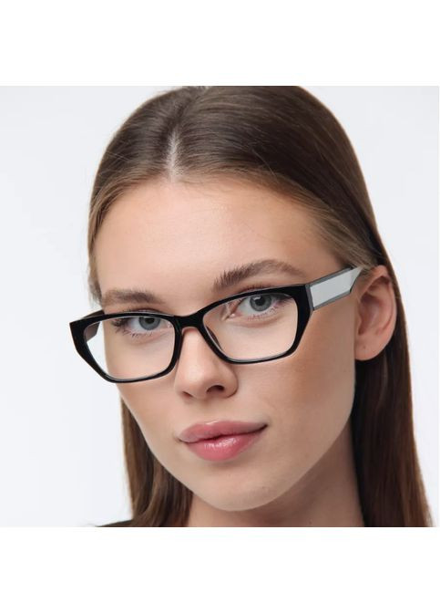Женская пластиковая оправа с широкими дужками: стиль и комфорт на каждый день. Код 7038 С1 +2.0 Vizzini (365830828)