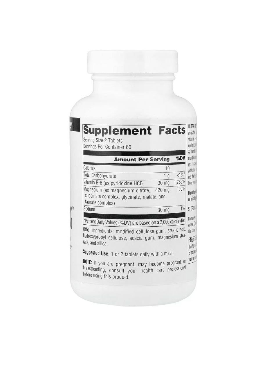 Комплекс с магнием Ultra-Mag,, 120 таблеток Source Naturals (356020066)