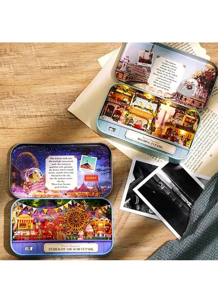 Міні румбокс у металевій скриньці Парк атракціонів DIY House Roombox Starlight amusement park Q-011 No Brand (362452863)