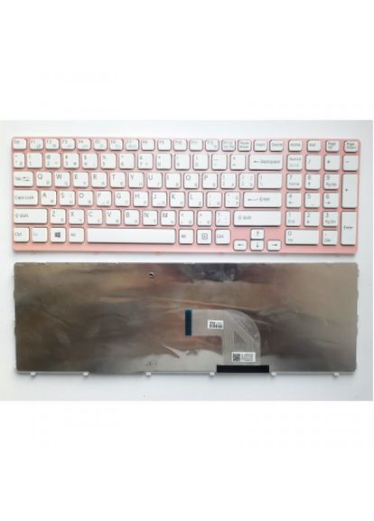 Клавіатура Sony sve15 (e15 series) белая с розовой рамкой ua (275091811)