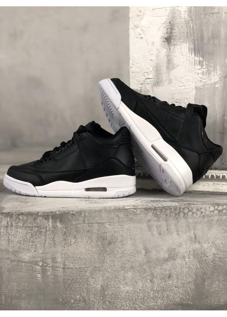 Чорні Осінні кросівки чоловічі nike air jordan retro 3 cyber monday black найк аір джордан No Brand
