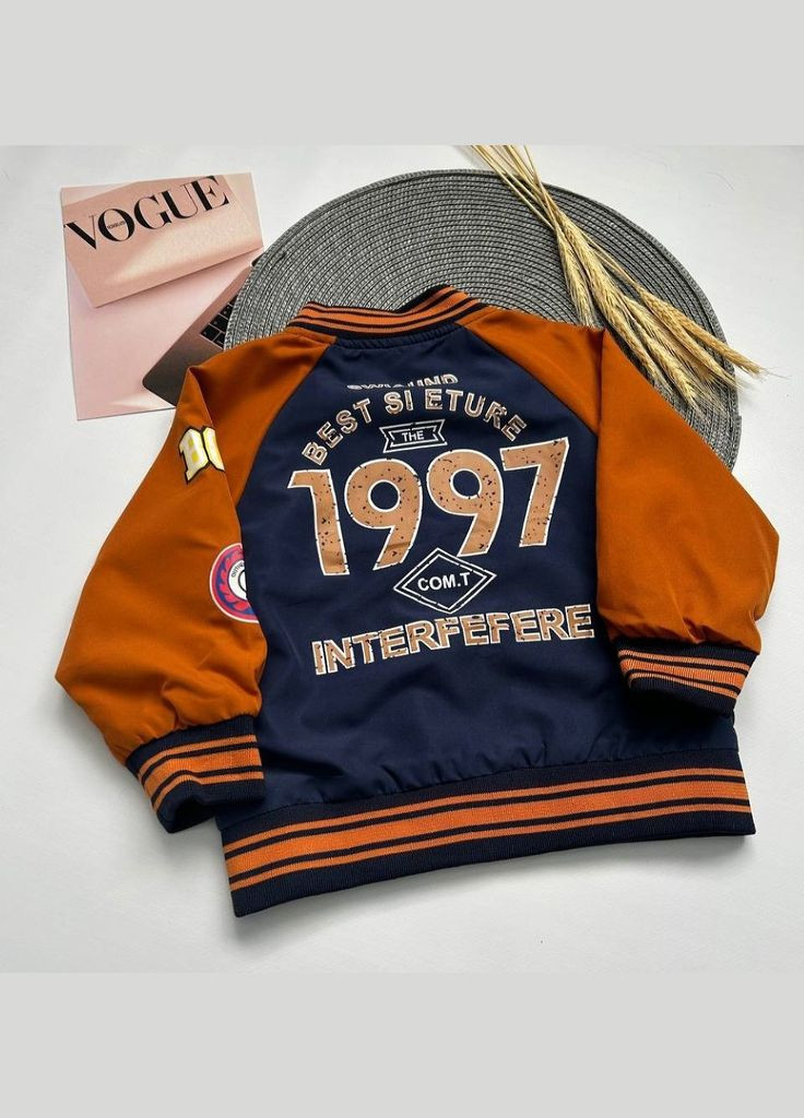 Комбінована демісезонна вітрівка для хлопчика темно-синя1997 10348 No Brand