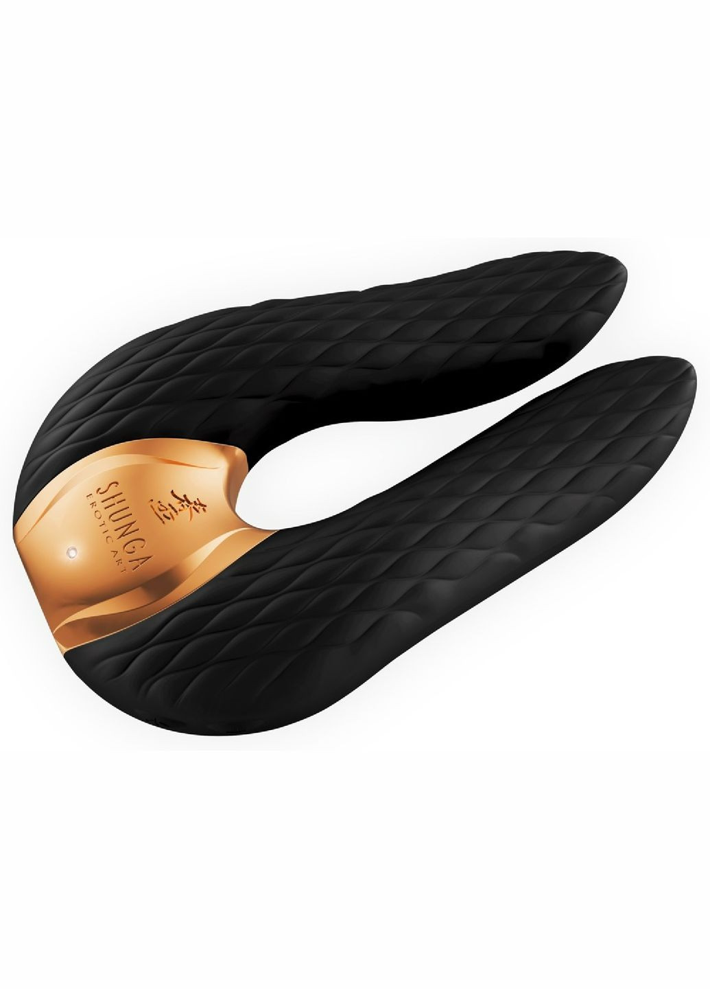 Клиторальный вибратор Aiko черного цвета, 10.5 см х 6.5 см Shunga (297134374)