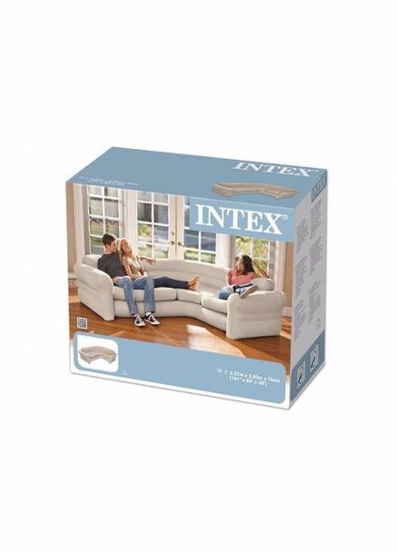 Кутовий надувний диван 68575 Corner Sofa (257x203x76 см) Intex (266699674)